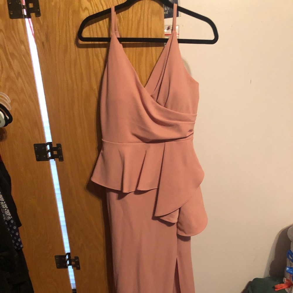 Long RoseGold Dress.